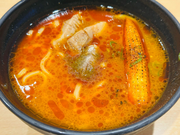 「カラシビ味噌らー麺 3辛 540円」@かっぱ寿司 葛飾立石店の写真