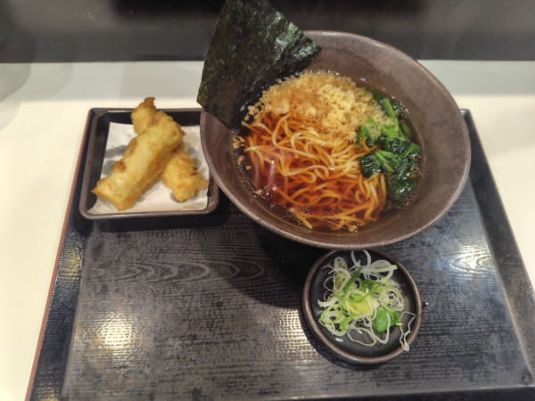 「朝ら〜＋太刀魚ちくわ天」@ゆで太郎 池袋2丁目店の写真