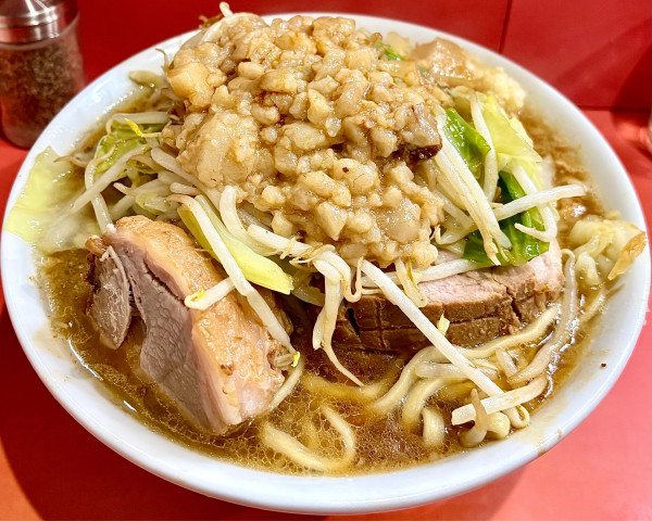 「ラーメン ニンニクスコシ ヤサイ アブラ カラメ」@ラーメン二郎 仙川店の写真