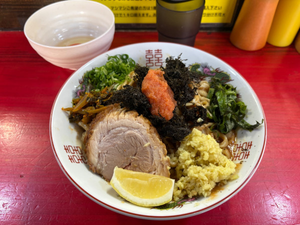 「明太バターまぜそば300g」@鷹の目 川口店の写真