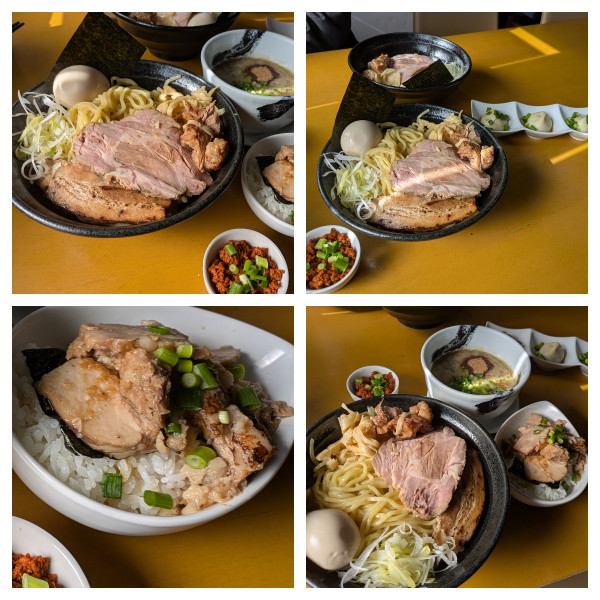 「濃厚塩つけ麺300ｇ➕辛挽肉➕半ライス」@麺屋 扇 SENの写真