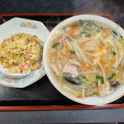 Aセット　※タンメンあんかけ（塩）に変更