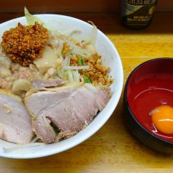 ゴマ汁なし（1,000円）ニンニクアブラ魚粉フライドオニオン