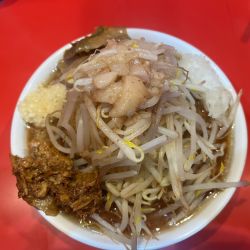 ミニらーめん、タマネギ、ほぐし豚