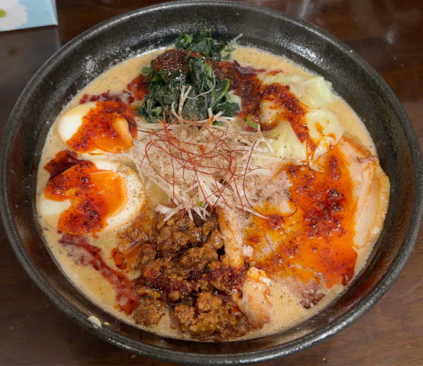 「特製担々麺 大盛+ちょい飯」@豚粉屋の写真