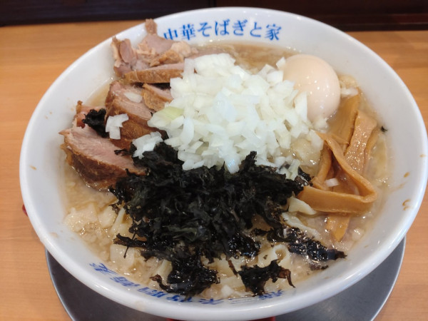 「ぎと家の中華そば花咲盛り　大盛り」@燕三条中華そば ぎと家 花崎店の写真