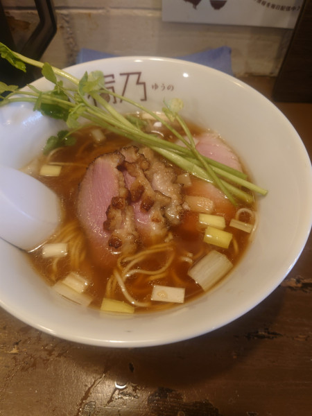 「黒豚のスープ鴨ラーメン　醤油」@麺処 宥乃の写真