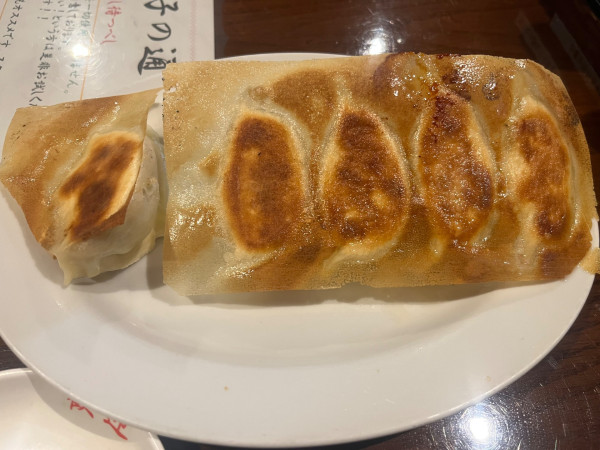 「羽根付き餃子5個」@歓迎 浜松町店の写真