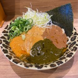 [限定] 濃厚痛風まぜそば￥2650(麺ハーフ)・他