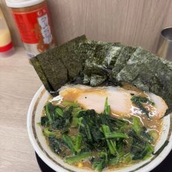 ラーメン　青菜　海苔　半ライス