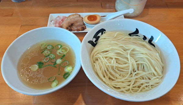 「貝だしつけ麺大盛塩1350円」@貝だしラーメン 黒船SECONDの写真