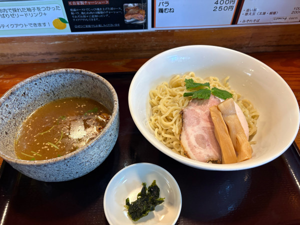 「塩つけそば1100円」@中華そば 陽なたの写真