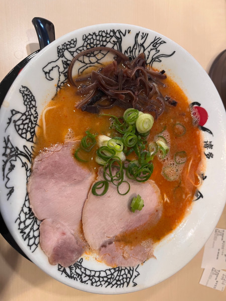 「赤辛豚骨950円＋替玉200円」@博多一幸舎 京都拉麺小路店の写真