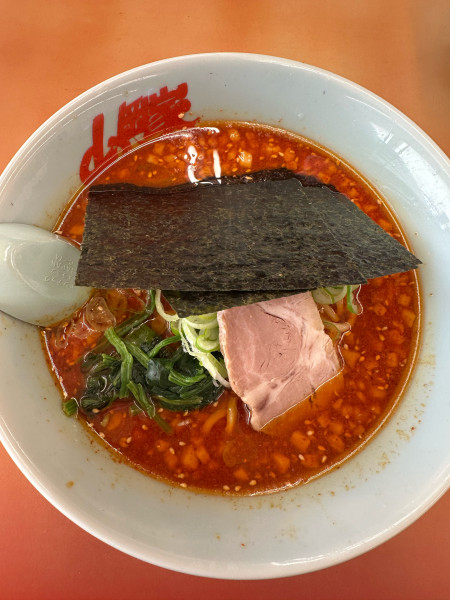 「辛味噌ラーメン　激辛」@ラーメン山岡家 守谷店の写真