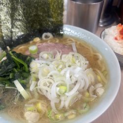 ラーメン、ネギ増し、小ライス