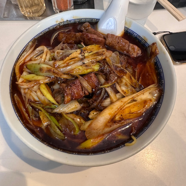 「ネギラーメン 大盛 辛さ4 ¥1,350」@あさ利の写真