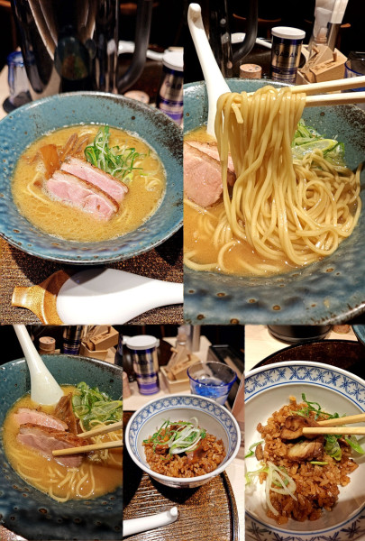 「『濃厚鴨白湯そば+鶏飯(¥1200+350)』」@東京鴨中華そば店の写真