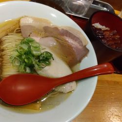 (平日限定)塩そばとひつまぶしのセット　(1300円)