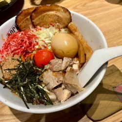 海老まぜそば大盛＋味玉