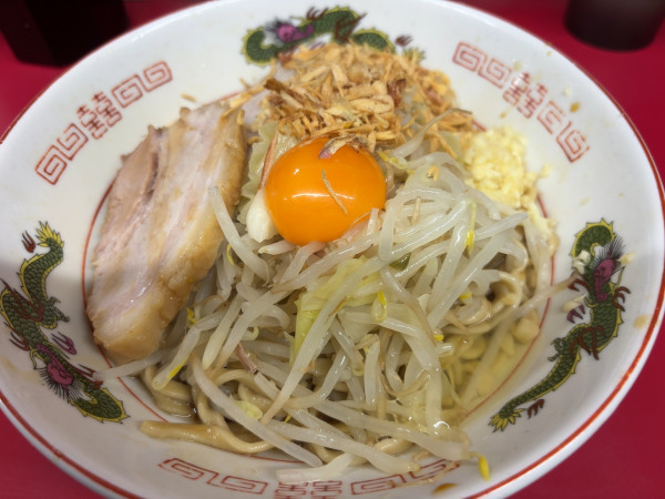 「ラーメン少なめ2/3 汁無し (にんにく野菜少なめ)」@ラーメン二郎 湘南藤沢店の写真