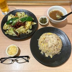 和風回鍋肉×禁断の背脂チャーハン