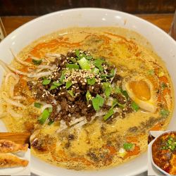 担々麺+🍺+クロキリ