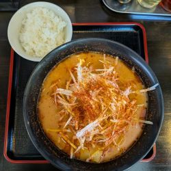 1/29［期間限定］辛味噌ネギラーメン+半ライス（無料）