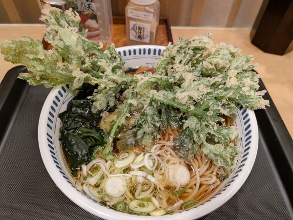 「春菊天そば」@しぶそば 大井町店の写真