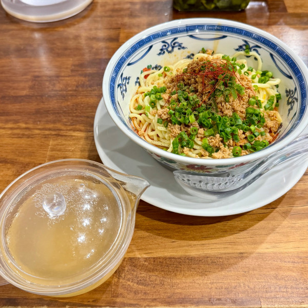 「汁なし担々麺 ワタリガニスープ付」@無冠 阿佐ヶ谷の写真