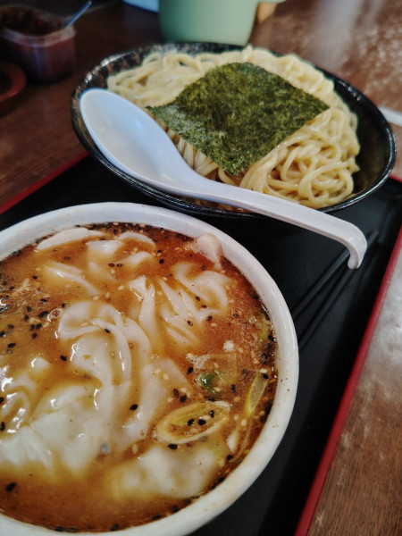 「ワンタンつけ麺(中盛)(1,300+150円)」@喜奴屋の写真