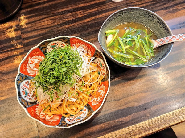 「あんこうの和風まぜそば」@稲荷屋の写真