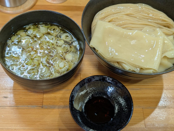 「塩つけ麺（はるゆたか打ち立て麺ver）」@麺屋電龍の写真