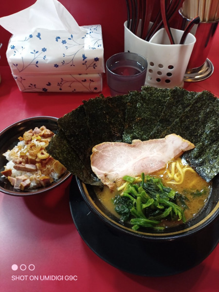 「ラーメン+海苔増し+半賄い丼」@とらきち家 光の写真