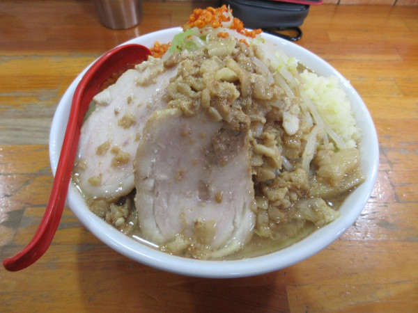 「限定豚そば（１１００円）＋大盛１５０円」@麺屋 むじゃきの写真