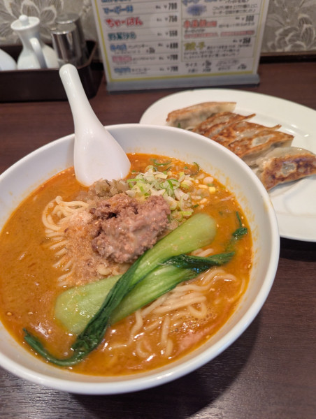 「李タンタンメン+餃子」@パンダ 京浜蒲田店の写真