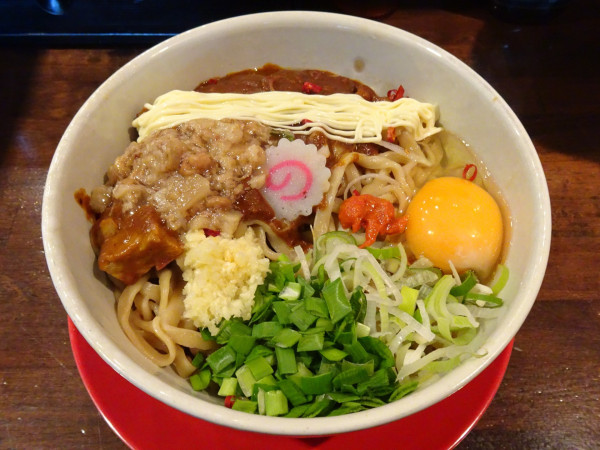 「汁なしカレー（1,200円）ニンニクあぶらマヨネーズ」@自家製麺 No11 ASAKUSAの写真