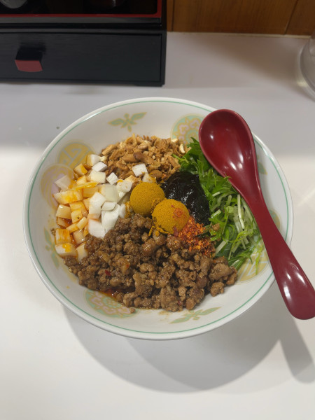 「スパイシーみそまぜそば（1050円）」@まぜそば専門店 ひよこの写真