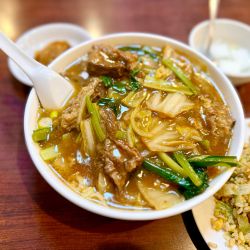 牛バラ肉そば＋炒飯