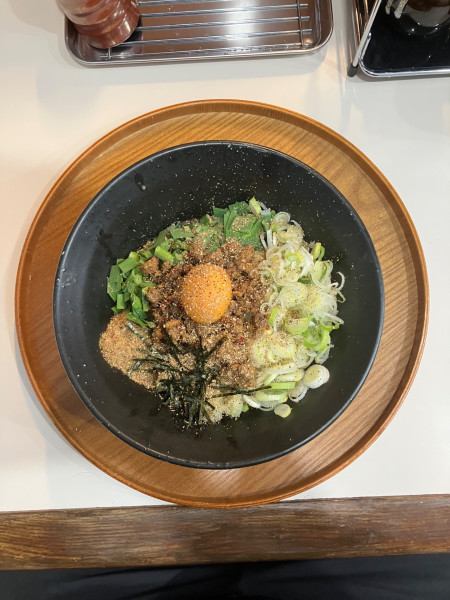 「スパイス香る台湾まぜそば+大盛+追い飯」@麦と手の写真