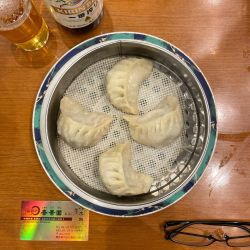 インゲン入り焼き餃子（绿豆锅贴）