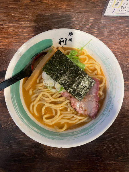 「エビ辛らぁめん(1250円)」@自家製麺 麺屋 利八の写真