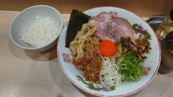 「まぜそば 並盛 ¥1,000 + 半ライス ¥150」@手揉み中華そば 中村の写真