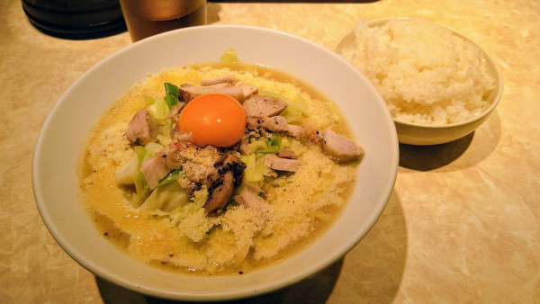 「トリポターナ+ライス」@鶏ポタラーメン THANK 大門店の写真