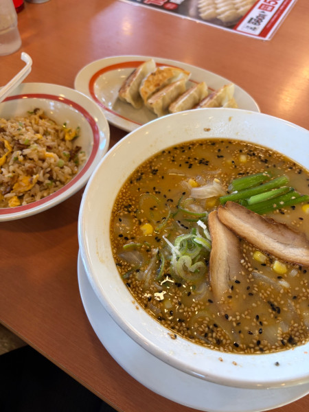 「ごま味噌ラーメンセット」@幸楽苑 城山店の写真