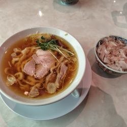 親鶏中華そば＋わさびご飯