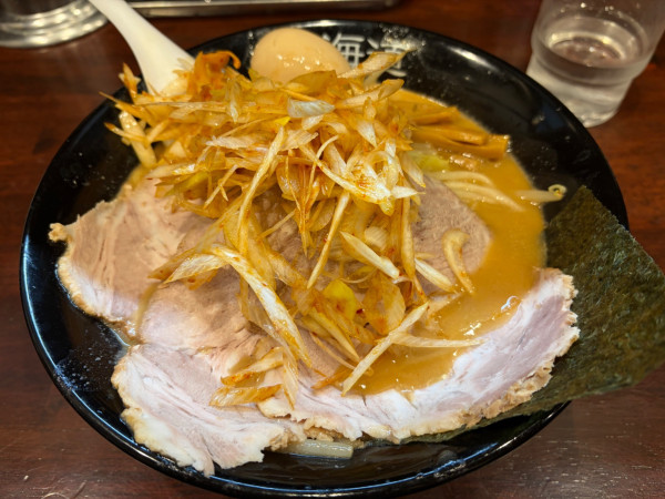 「ネギ味噌おやじ＋チャーシュー＋味玉」@北海道らーめん おやじ 町田店の写真