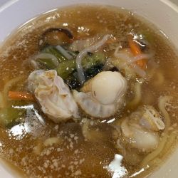 ボイルホタテ入り五目野菜あんかけ醤油ラーメン