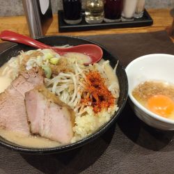 夜限定　炒め野菜の味噌二郎系＋あぶら玉さん