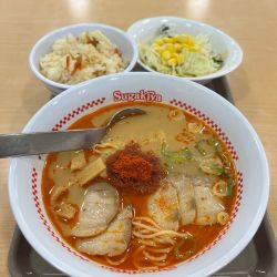 肉入スガ辛魚ラーメン