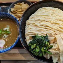 鶴嶺峰つけ麺(横綱700g)1400円+メンマ200円